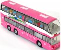 Kids Pink Pull-Back Function Lovely Strawberry Double Decker Bus