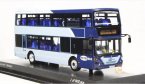 Blue 1:76 Scale CMNL Diecast Scania Double Decker Bus Model