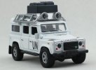 White / Black 1:32 Scale Kids Diecast Land Rover Defender Toy
