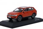 1:43 Silver / Orange Scale 2017 Diecast VW Tiguan L Model