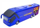 Blue FC Barcelona Painting Kids Diecast Coach Bus Toy