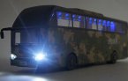 Kid Army Green Diecast Military Logistics Service Coach Bus Toy