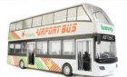 1:32 Scale Kids White Airport Theme Double Decker Bus Toy