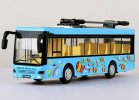 Red / Yellow / Blue Kids Diecast Trolley Bus Toy