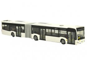 White 1:87 Scale Rietze Mercedes-Benz Citaro Articulated Bus