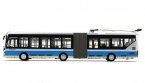 White 1:64 Diecast Articulated BeiJing NO.109 Trolley Bus Model