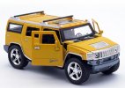 Kids 1:32 Scale Red / Yellow / Black Diecast Hummer H2 Toy