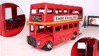 Large Scale Red Tinplate 1905 London Evening News Bus Model