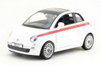 White 1:36 Scale Kids Diecast Fiat 500 Car Toy