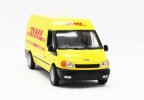 Yellow 1:32 Scale DHL Theme Diecast Ford Transit Van Model