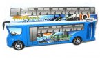 Plastics Blue / Red / Green Long Scale Double-Decker Bus Toy
