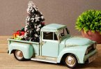 Christmas Gift Red /Blue 1:18 Scale Tinplate Pickup Truck Model