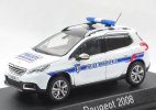 1:43 Scale Norev White Police Diecast 2013 Peugeot 2008 Model