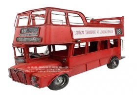 1:12 Scale Cabrio Style Red London Double Decker Bus Model
