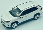 White / Silver / Gray 1:30 Scale Diecast 2020 Toyota RAV4 Model