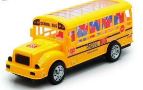 Kids Yellow Plastics School Bus Toy