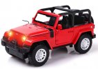 1:32 Scale Red / White / Yellow Kids Diecast Jeep Wrangler Toy