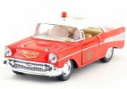 1:40 Kids Red 1957 Diecast Chevrolet Bel Air Fire Engine Toy