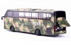 Kid Army Green Diecast Military Logistics Service Coach Bus Toy