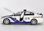 White 1:18 Scale Welly Police Theme Diecast BMW 330i Model