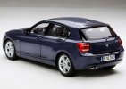 Deep Blue / Brown Paragon 1:18 Scale Diecast BMW 1 Series Model