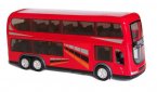 Kids Red / White / Blue Alloy Hong Kong Double Decker Toys Bus