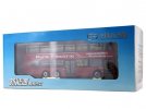 Yellow / Red 1:42 Scale Diecast WUZHOULONG Double-Deck Bus