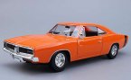 Orange / Black 1:18 Maisto Diecast 1969 Dodge Charger Model
