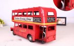 Large Scale Red Tinplate 1905 London Evening News Bus Model