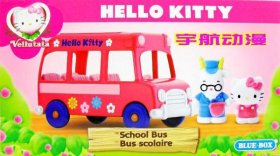 Kids Pink Hello Kitty Inside School Bus Toy