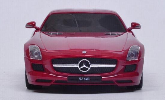 ca 18 cm rot RC Mercedes-Benz SLS AMG 1:24 Lizenz Modell 