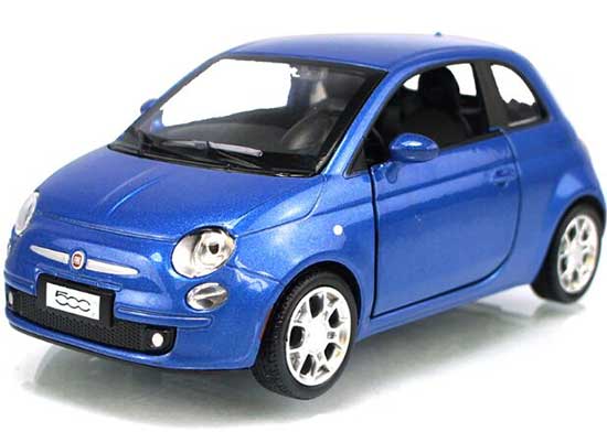 fiat 500 toy car blue