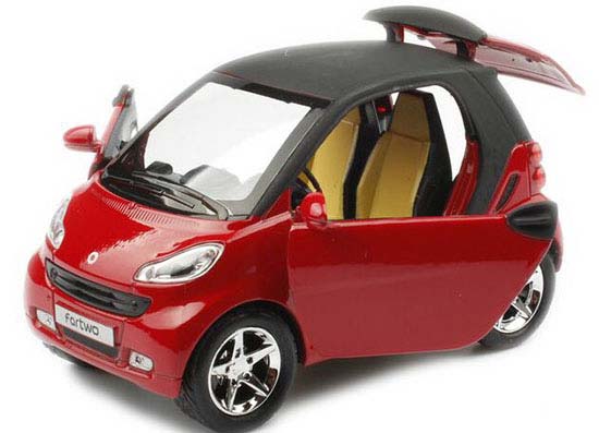 Smart Fortwo 1:32 Scale Diecast Metal Vehicle Car Model Sound Light Mini Kid Toy