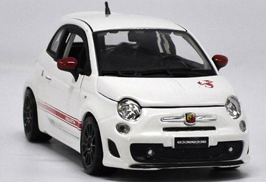 Bburago Red Abarth 2008 Fiat 500 by  1/24 Scale Diecast Cars Model Collection 