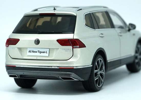 1/18 VW Volkswagen New Tiguan L 2017 Silver DieCast Car Model Toy Collection 