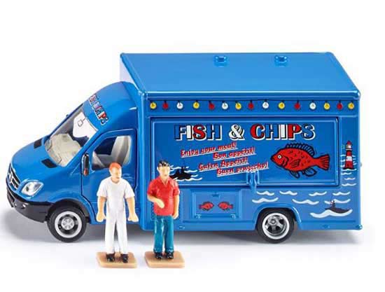 blue food truck toy