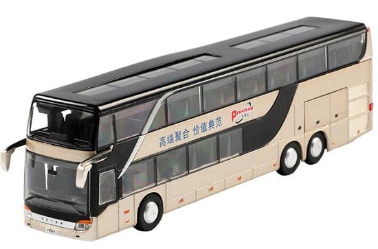 Electric Double-Decker Bus Toy Golden Kids Car Model Toy 1:50 Bus Toy Toddlers for Girls for Boys Kids 