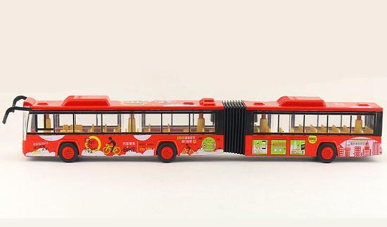 41cm Electric Toy 1/32 Tram Bus Car Model w/ Sound Light for Children Red 