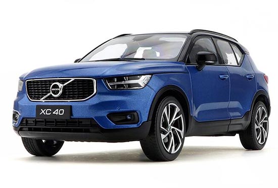 1//18 Scale Volvo XC40 SUV Blue Diecast Car Model Toy Collection Gift