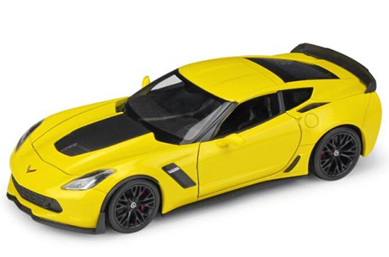 Details about   Welly 2017 Chevrolet Corvette Z06 Yellow Sports Car 1:24 Scale Diecast dc3259 
