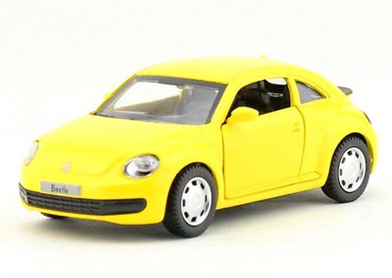 1:64 New Nex 12249 VW Beetle Yellow with Pullback Motor Scale Approx ° 