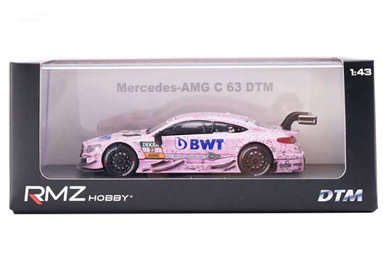 1/43 Alloy Mercedes Benz AMG  C 63 DTM  Pink Racing Car Model W Acrylic case