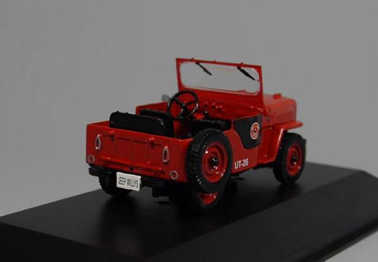 ixo 1:43 Jeep willys Corpo de Bombeiros Diecast model car 