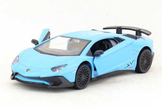 1:36 Lamborghini Aventador LP750-4 SV Model Car Diecast Toy Vehicle Blue Kids