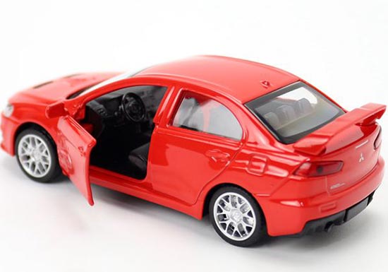 1:41 Mitsubishi Lancer Evolution X Model Car Diecast Toy Pull Back Red Kids Gift
