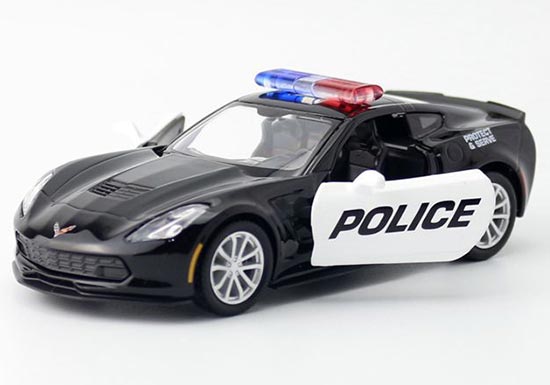1:36 CHEVROLET CORVETTE GRAND SPORT C7 modèle de police voiture moulé sous pression jouet véhicule enfant 