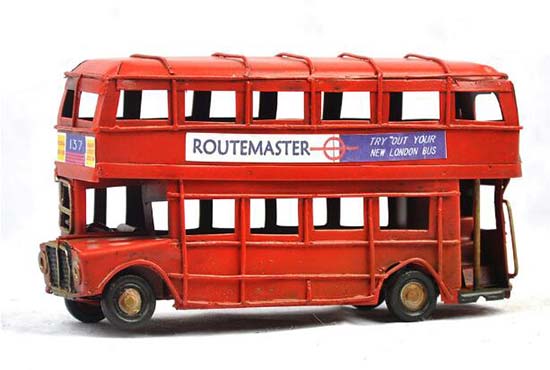 TIN PLATE 1905 DOUBLE DECKER RED LONDON BUS DOUBLE DECKER ROUTEMASTER 