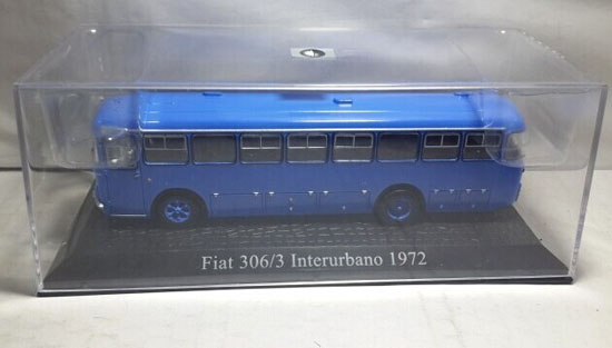 EXCELLENT ATLAS 1/72 DIECAST FIAT INTERURBANO 306/3 COACH/BUS IN BLUE ITALY 1972 