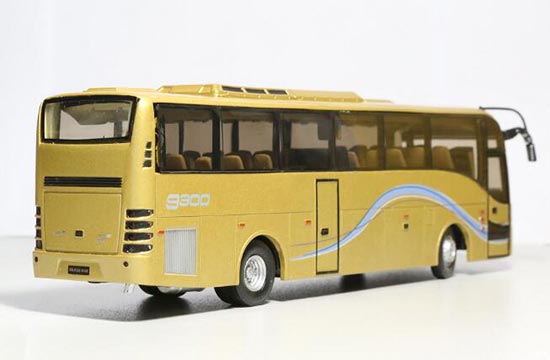 1:42 Scale White / Golden Diecast Volvo 9300 Silver Bus ...