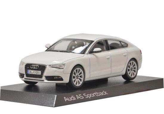 White 1:43 Scale Diecast Audi A5 